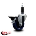 thumbnail image 2 of 3.5 Inch Solid Poly Swivel 1-1/8 Inch Expanding Stem Caster with Brake SCC, 2 of 2