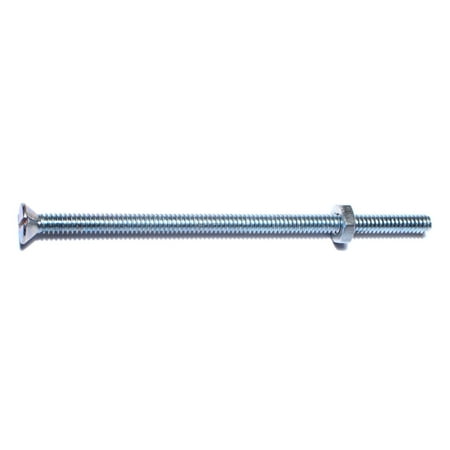 

3/16 -24 x 4 Zinc Plated Steel Coarse Thread Slotted Flat Head Stove Bolts