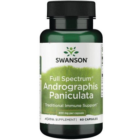 Swanson Full Spectrum Andrographis Paniculata 400 mg 60 Capsules