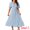 Light Blue, variant on DARING DIVA Women's Swiss Dots Ruffle Short Sleeve Midi Dresses L Pink