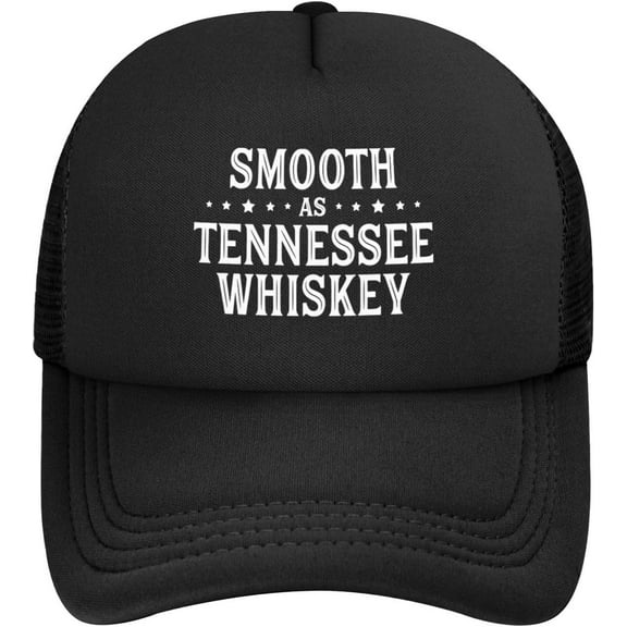 Smooth As Tennessee Whiskey Racerback Mesh Hat Baseball Cap Golf Sun Cap Dad Hats Adjustable for Men Women Black
