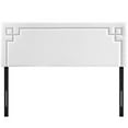 thumbnail image 3 of Modern Contemporary Urban Design Bedroom Queen Size Headboard, White, Faux Leather, 3 of 3