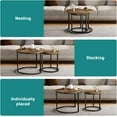 thumbnail image 6 of Smart FENDEE Nesting Coffee Table 23.6" Side Table with Adjustable Non-Slip Feet,Living Room,Gold, 6 of 7
