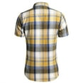 thumbnail image 3 of Men's Short Sleeve Plaid Western Shirt W/Pearl Snap-on Buttons, 3 of 5
