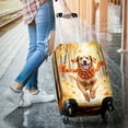 thumbnail image 3 of Welcome Fall Chesapeake Bay Retriever Strolling Through the Autumn Maple Forest Travel Luggage Cover Chessie Dog Lover Suitcase Dust Protective Decor - 12012, 3 of 5