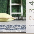 thumbnail image 5 of SAFAVIEH Courtyard Emmett Bordered Indoor/Outdoor Area Rug, Grey/Navy, 8' x 11', 5 of 13