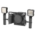 thumbnail image 4 of Camera Cage Handle Grip, Adjustable Camera Cage Accessory Universal Carbon Fiber Ergonomic Grip with Cold Shoe Mount for Outdoor Photography, 4 of 8