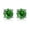 Green, variant on Zirconia Stud Earrings, One Carat Main Stone Earrings Shiny Daily Wear Jewelry for Women Men