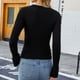 thumbnail image 4 of Suéteres Para Mujer Otoño Invierno Suéter de Punto Camisas de Fondo de Color Sólido Tops de Cuello Redondo de Manga Larga Odeerbi  ODB176359, 4 of 7