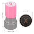 thumbnail image 2 of Letter Stamps Self Inking, 2Pcs Character X Alphabet Teacher Stamp Initial Stamp Mini Ink Stamp for Class Notebook Scrapbooking DIY Craft, Pink, 2 of 7