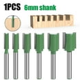 thumbnail image 3 of 1Pcs 6mm Shank Single Double Flute Straight Router Bit For Woodworking, 3 of 6