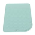 thumbnail image 1 of Heat Insulation Silicone Mat, Flexible Heat Resistant Silicone Mat Corrugated Pattern Portable Soft Professional  for Curling Stick Blue,Green,Grey, 1 of 7