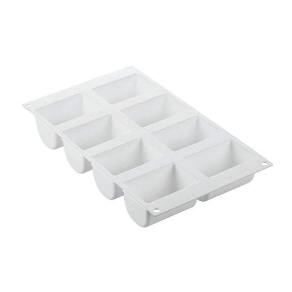 Silikomart Bchette Log-Shaped Silicone mold with Cavities, Each Inch x Inch x Inch High 2.95x1.96 x 1.81"H, 8 Cav.