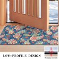 thumbnail image 3 of Bohemian Retro Floral Non-Slip Entryway Door Mat,Boho Indoor Decor Durable Low Plush Door Mat,Washable Welcome Rug for Patio Hallway Home Decor 17x30 Inches, 3 of 7