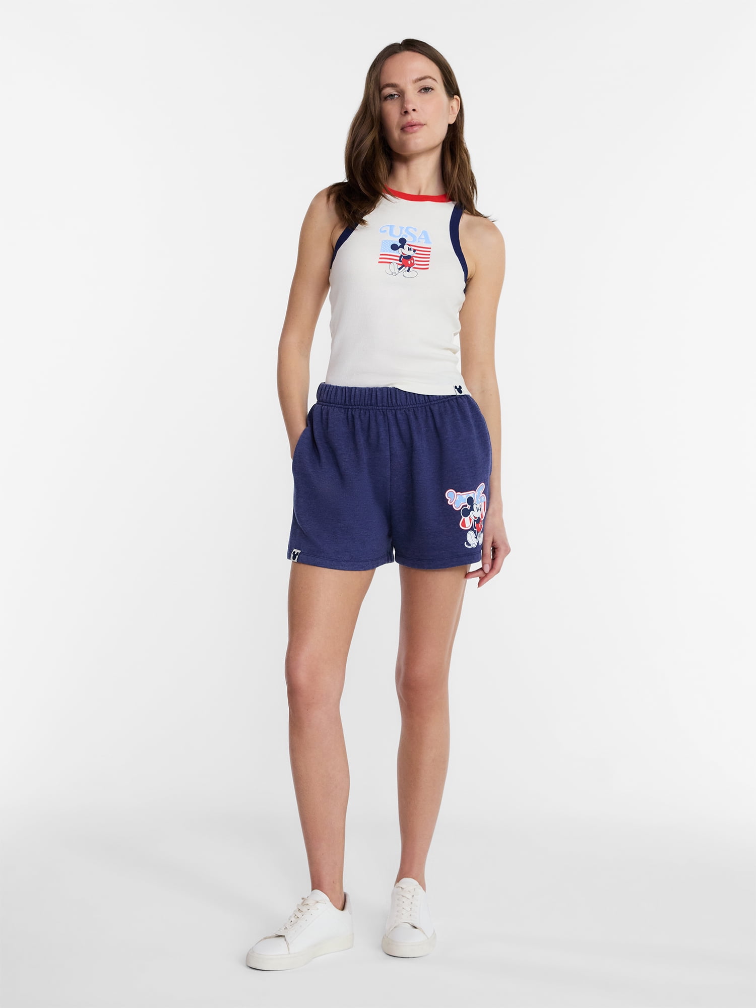 Disney Women's Mickey 76 Graphic Shorts, Sizes XXS-XXL