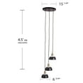 thumbnail image 2 of SEI Furniture Renmarco 3-Light Cluster Pendant in Black/Antique Brass, 2 of 2