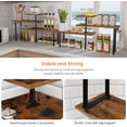 thumbnail image 5 of Bathroom Counter Organizer Corner Shelf, Kitchen Countertop Organizer, 3 Tier Wood Counter Shelf Stand for Over The Sink, Coffee Station, Desktop, Black, 5 of 8