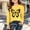 Yellow, variant on Spazoro Girls Long Sleeve Pullover Top with Butterfly Print, Crewneck Casual Stretchy Lightweight Loose Fit Graphic Tee Shirts for Daily Wear Orange Size 6-7