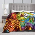 thumbnail image 2 of Geometry Anime Dash Blanket Throw Blankets Ultra Soft Flannel Lightweight Throws for Couch, Bed,All Seasons Use 80"x60", 2 of 7