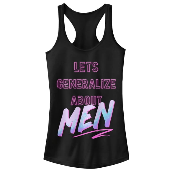 Junior's Crazy Ex-Girlfriend Let's Generalize About Men Racerback Tank Top Black X Small