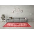 thumbnail image 3 of Ahgly Company Indoor Square Medallion Red Traditional Area Rugs, 7' Square, 3 of 4