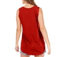 thumbnail image 5 of WULMLEO Plus Size Tank Tops for Women Summer Sleeveless Scoop Neck T-Shirts Tops Casual Tees Tunics Shirts Red 2XL, 5 of 7