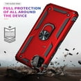 thumbnail image 5 of Kaleidio Case For Samsung Galaxy A22 5G, Boost Celero 5G [Hybrid Protector] Rubberized Shockproof [Ring Stand] 2-Piece Armor Cover [Red/Black], 5 of 6