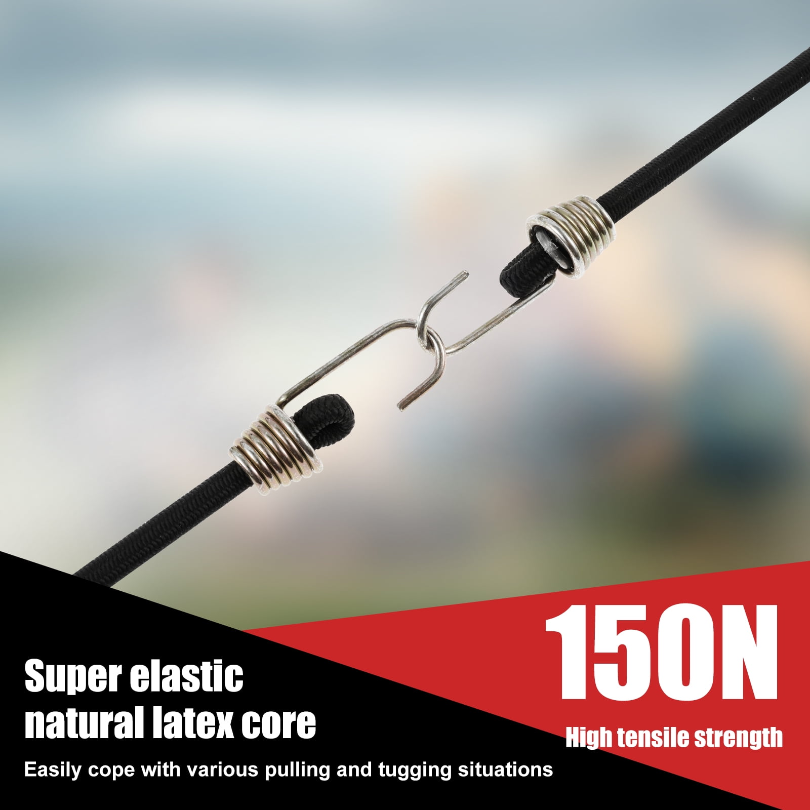 60 Pcs 25 CM Polypropylene Bungee Cord Professional Kinetic Securement