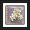 thumbnail image 1 of Budd, Tiffany 15x15 Black Ornate Wood Framed with Double Matting Museum Art Print Titled - Magnolia, 1 of 4
