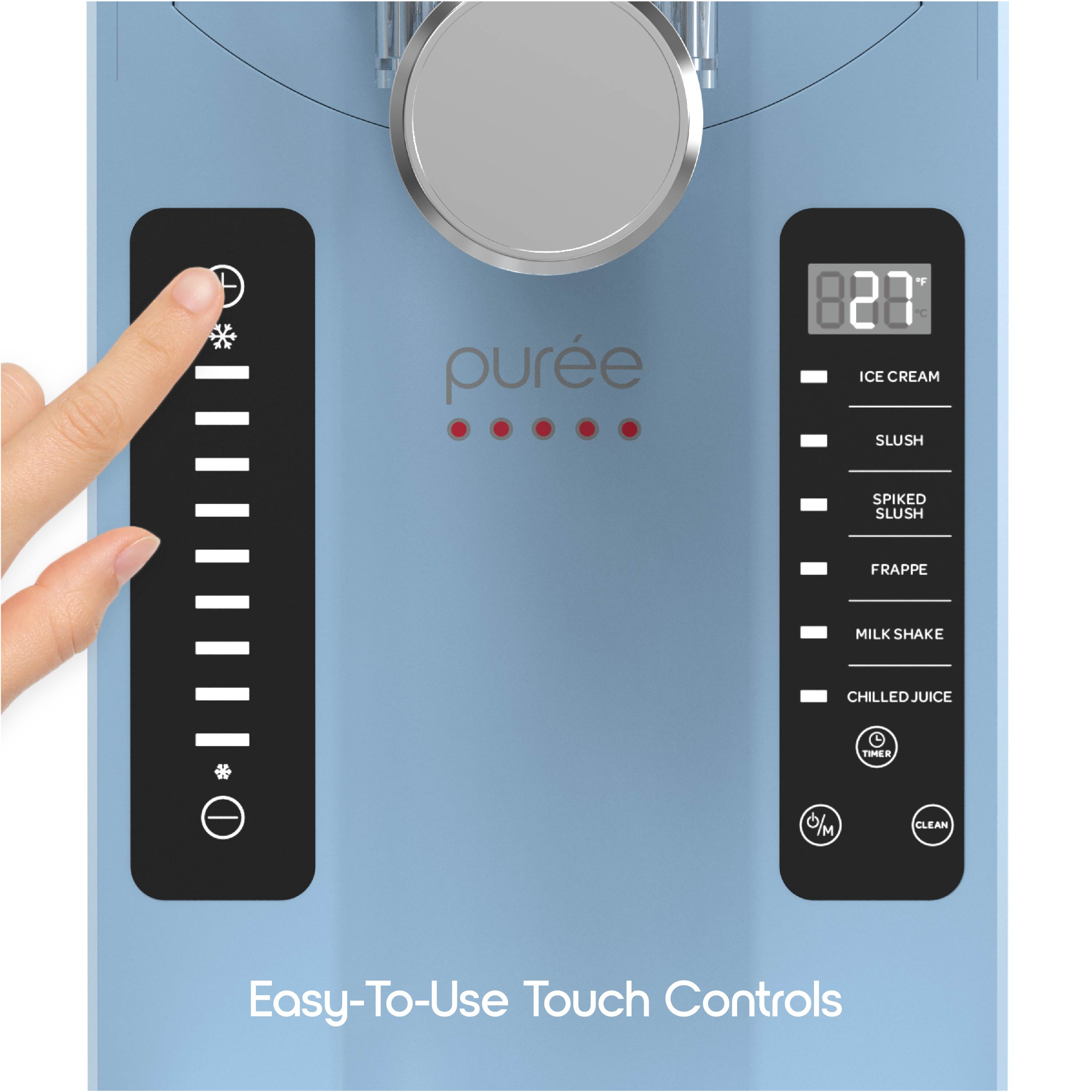 Puree 2.6L Slushie Machine & Soft Serve Ice Cream Maker with Rapid Freezing Technology – Frozen Drink Machine, Slushie Maker, Margarita Machine for Home