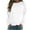White, variant on IROINNID Reduced Polyester Long Sleeve T Shirt for Women Daily Round Neck Solid Ladies Sweatshirt Tops Blouse,Watermelon Red