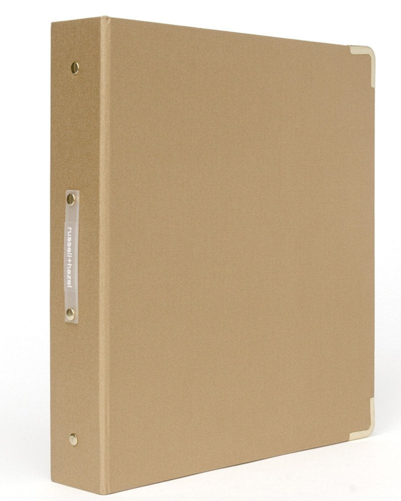 russell+hazel Medallion Bookcloth Signature 3 Ring Binder