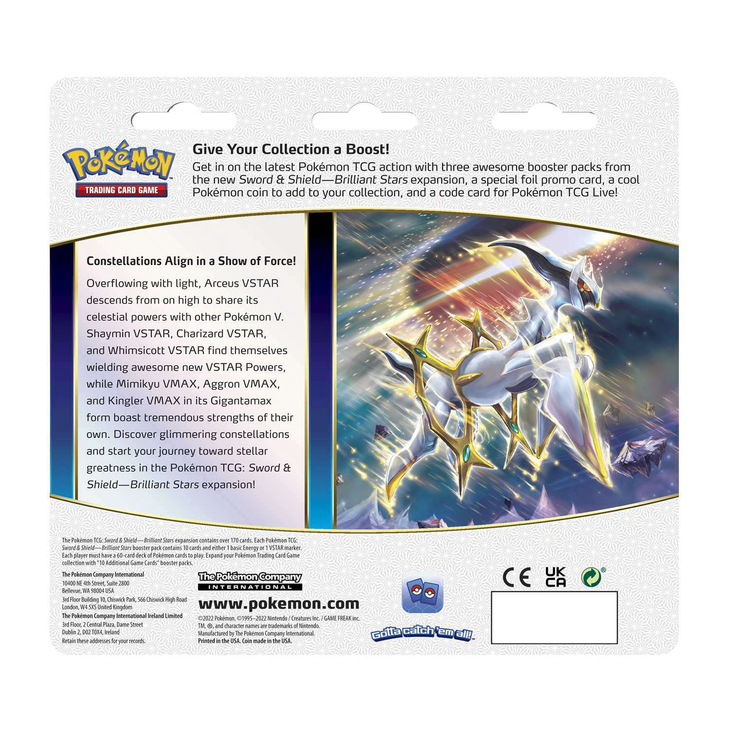 Pokemon Sword & Shield Brilliant Stars Glaceon Special Edition (3 Booster Packs, Promo Card & Coin)
