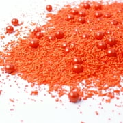 Orange Sprinkles| Halloween Fall Thanksgiving Dessert Birthday Colorful Candy Sprinkles Mix For Baking Edible Cake Decorations Cupcake Toppers Cookie Decorating Ice Cream Toppings, 2OZ(sample size)