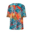 thumbnail image 6 of Womens Summer Tops 2025 V Neck Short Sleeve Shirts Trendy Dressy Casual Vacation Outfits Printed, Limited Time Clearance Under 10 Dollars SA-512, 6 of 6