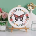 thumbnail image 4 of Embroidery Set Embroidery Starter Kits Butterfly Floral Embroidery Kits, 4 of 20