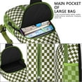 thumbnail image 2 of Striped and Checkered Fusion Sling Backpack, Anti-theft Lightweight Travel Daypack for Students, Adjustable Strap, Perfect for Daily Commuting and Walking, 2 of 3