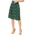 thumbnail image 5 of Allegra K Women's Belted Elastic Waist Vintage A-Line Midi Skirt, 5 of 6