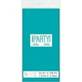 thumbnail image 3 of Teal Rectangular Plastic Table Cover, 54" x 108", 3 of 3