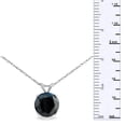 thumbnail image 4 of SuperJeweler 2 Carat Black Diamond Solitaire Pendant in 14k White Gold for Women, 4 of 5
