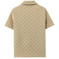 thumbnail image 5 of snilers Mens Shirts Button Down Short Sleeve Knit Crochet Blouses Summer Beach Hawaii Vacation Tops, 5 of 6