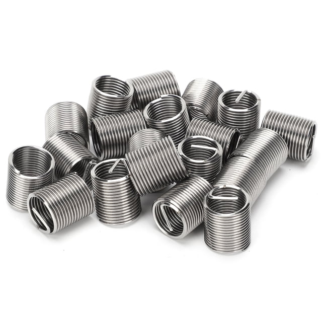20Pcs Wire Thread Insert Coiled Sleeve Bushing Nut Threaded Expansion Tool Kit M14x1.5x2D