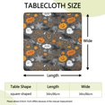 thumbnail image 2 of Autumn Halloween Scene Pattern Square Fitted Tablecloth with Elastic Edge,Square Table Cover,Washable Elastic Table Cover for Home Kitchen Party Decor 34"x34", 2 of 6