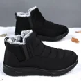 thumbnail image 2 of Botines de moda de Color sólido, botas de nieve de invierno para hombre, zapatos cálidos de algodón para exteriores, botas informales con plataforma cómoda, 2 of 5