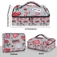 thumbnail image 3 of Iauyy Casserole Carrier for Hot Food Insulated Casserole Travel Carry Bag with Lid Food Warmer Bag for Party/Picnic,Valentine's Day Elements, 3 of 7