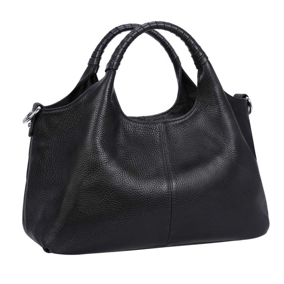 Bolso bandolera de cuero negro Iswee para mujer