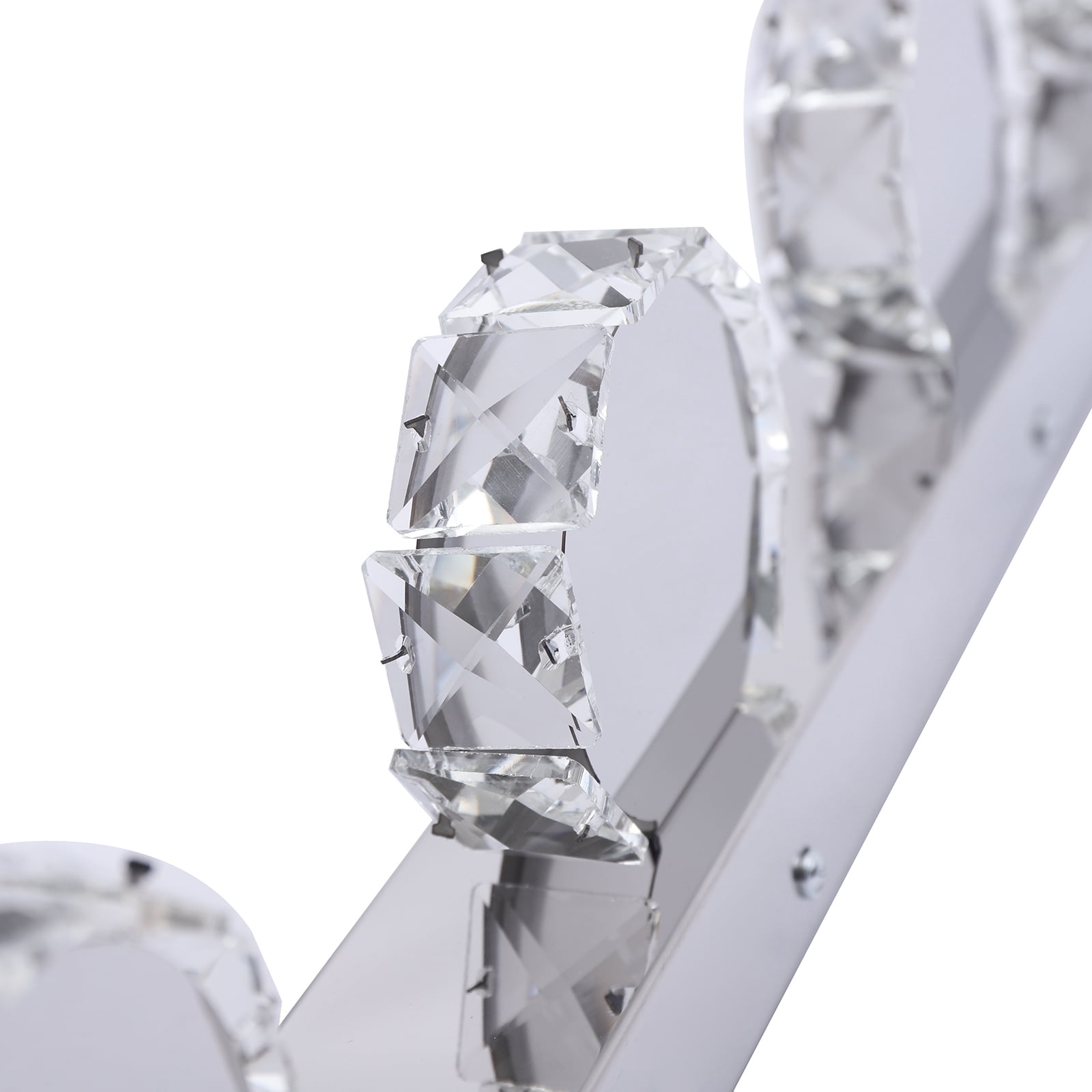 Bathroom Light Fixtures Over Mirror, 12W x 4 Led Modern Bathroom Vanity Lights, Crystal Bathroom Vanity Light Fixtures, 6000K White Makeup Mirror Front Light