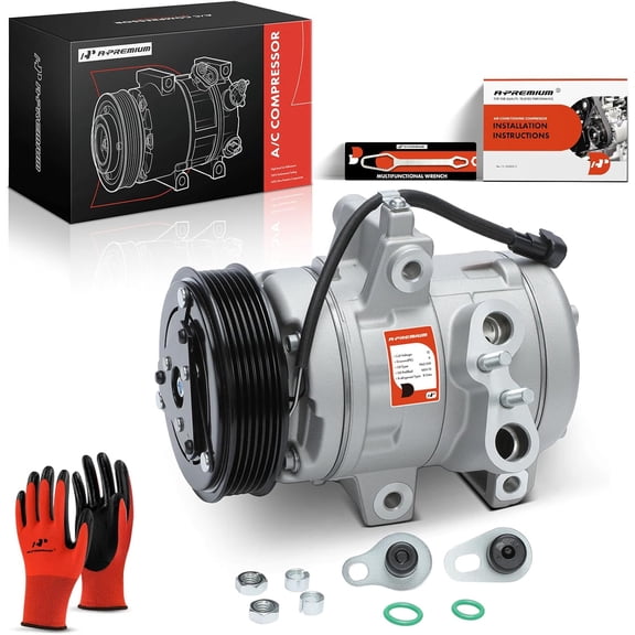 A-Premium AC Compressor with Clutch Compatible with Ford Focus 2008-2010 Transit Connect 2010-2013 L4 2.0L