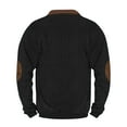 thumbnail image 2 of Mens Christmas Sweater Quarter Zip Up Mock Neck Pullover Black3XL, 2 of 3