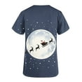 thumbnail image 3 of JINGWANGYHBD Womens Nurse Unifrom Christmas Scrub Shirts Snowman Print Tops Merry Xmas Working Uniforms Going Out Party Scrubs Top with Pockets, 3 of 5